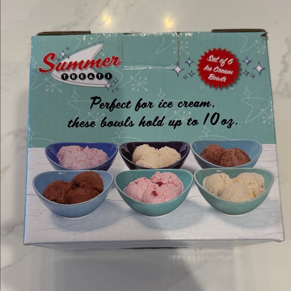 Ice Cream Bowls Set - Blue and Pink